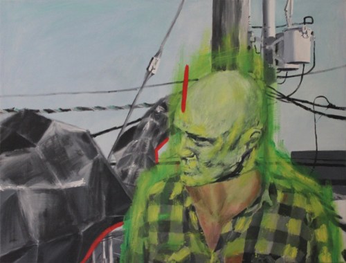 Radiation Inspector, 2014, oil on canvas, 35.5" x 27.5"